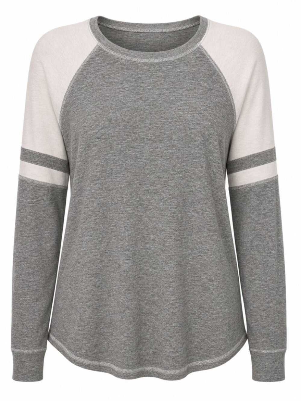 Torrid Raglan Green Cream Long Sleeve Pullover Crew Neck Sweater Top 0X